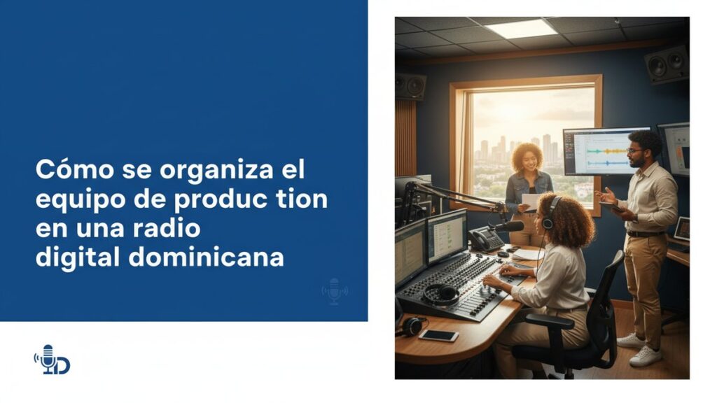 Cómo se organiza el equipo de producción en una radio digital dominicana